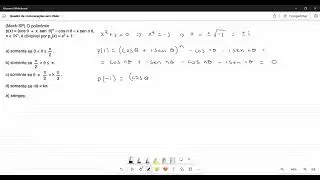 (Mack-SP) O polinômio p(x) = (cos θ + x sen θ)ⁿ - cos nθ - x sen nθ, n ∈ N*, é divisível por p₁(x)