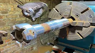 Amazing process of making Cultivator Disc Harrow Shaft Nut On lathe machine in local factory .