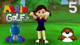 Blue Yoshi meets his most powerful opponent yet! - Mario Golf 64 [5]