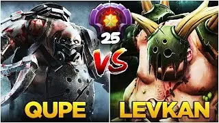 BEST PUDGE PLAYER - Qupe vs Levkan - EPIC Spammer Battle - Who Will Reach LVL 25 Dotaplus first?