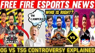 THE MAFIAS REALLY CAMPING? OG VS TSG CONTROVERSY EXPLAINED | ROCKY & RDX | FREE FIRE ESPORTS NEWS