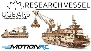 UGears Research Vessel Mechanical 3D Wooden Model Kit | Motion RC