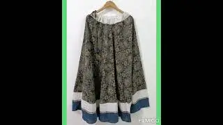 Ajrakh Handblock Printed Skirt