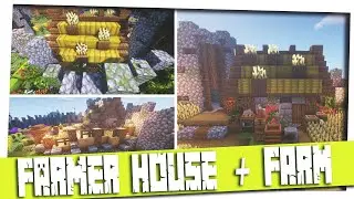 Minecraft 1.14 How to Build a Village  [Part 4: Farmer House + Wheat Farm TUTORIAL]