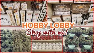 HOBBY LOBBY FALL DECOR NEW FINDS! CHRISTMAS DECOR SNEAK PEEK! SHOP WITH ME