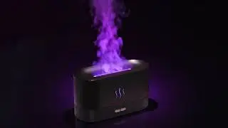 Ultrasonic Flame Aroma Diffuser with RGB LED Fire Effect