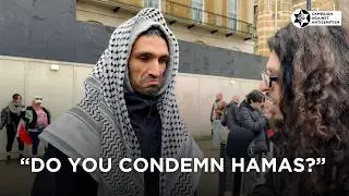 Активист, выступающий за Палестину, столкнулся с противником на акции протеста &laquo;Свободный Иран&raquo;!