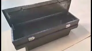 Black Aluminum Crossover Tool Box Single Lid for Pickup Truck Storage