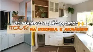 TOUR NA COZINHA COM OS ARMÁRIOS PLANEJADOS PRONTOS -