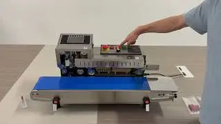 Band sealer with inkjet printer, continuous sealing machine with ink date code logo printing