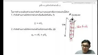 Pile foundation ep 02: ตัวอย่างคำนวณกำลังรับน้ำหนักของเสาเข็มตอกในดินชั้นเดียว