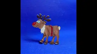 Rentier (Lui) aus Holz zum Hinstellen Winterbasteln f&uuml;r Gro&szlig; und Klein