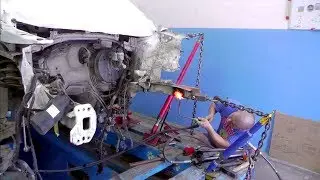 Caddy.  Рихтовка лонжерона.  ДЕНЬ ТРЕТИЙ.