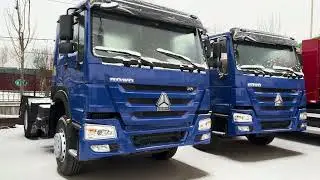 Take a look at this blue Howo tractor, which meets the National II emission standards.