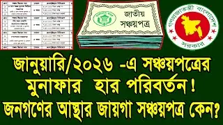 ১ লাখে এখন মাসে কত টাকা সুদ দেয়? সঞ্চয়পত্রের নতুন হিসাব ২০২৬। নতুন নিয়ম ও মুনাফা হারের ‍ব্যাখ্যা২০২৬
