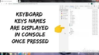 Keyboard key pressed name in output of  javascript program | 2 methods|in alert and console