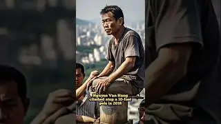 He Sat on a Pole for 7 Days! The Shocking world record Protest of Nguyen Van Hung #shorts