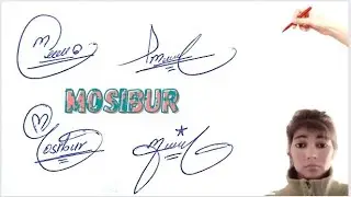 Mosibur name easy stylish sign