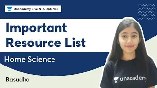 Important Resource List | Home Science | Basudha | NTA UGC NET