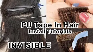 The Most Invisible Hair Extensions Tutorials --PU Skin Weft Tape In Extensions | MRSHAIR ALIEXPRESS