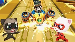 Talking Tom Hero Dash 2026: Cat Noir Tom VS Ladybug Angela! 🐾 Raccoon Roy Boss Fight(Android/iso)