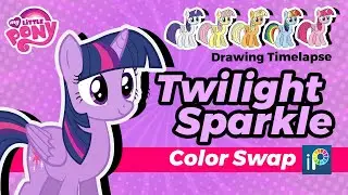 Twilight Sparkle Color Swap ✨ | Cute Drawing Timelapse (My Little Pony)