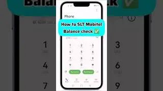 how to SLT Mobitel Balance check ✅ #trending #mobitel #shorts