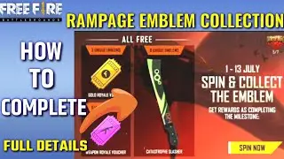 Free Fire Rampage Emblem Collection Event Full Details! Emblem Code