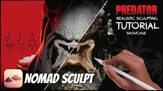 Making of Predator Advanced TUTORIAL for NomadSculpt (Showcase)
