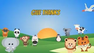 Jane Gabriela Sutedja cover Give Thanks Animation | Bible Songs For Kids and Children with Lyrics