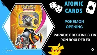 Pokémon Opening - Paradox Destinies Iron Boulder ex Tin