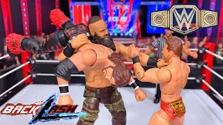 Braun Strowman vs Miz & John Morrison WWE Universal Championship Action Figure Match! Backlash 2020
