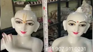 Marble Iskcon Radha Krishna Statue in 24 inches in Iskcon Style Marble:- Viyatnam/Makrana Marble