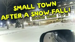 Small Town Indiana After A Snowstorm (drive thru)