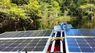 400 watt solar powered canoe