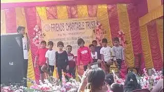 Yoga stage performance by Sriya Ghosh with teacher Bachchan. 