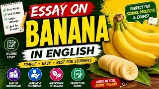 10 lines on Banana in english/10 lines essay on banana/essay on banana/essay on my favorite fruit