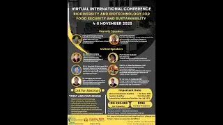 Virtual International Conference Biodiversity and Biotechnology for Food Security and Sustanability