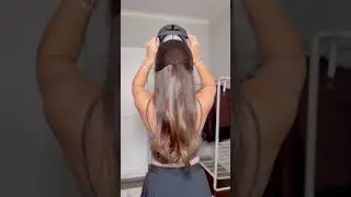 another hat hairstyle hack before summer ends 🔥🧢 #hair #hathairstyle #ponytail #summerhairstyles