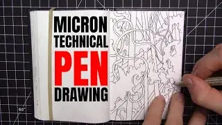 Micron Technical Pen Doodle - Pentalic Sketchbook - Clouds & Dots