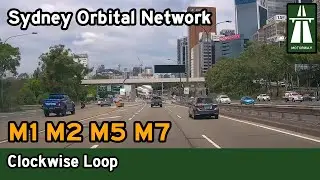 Driving the Sydney Orbital Network [4K] - Clockwise (M1, M2, M5, M7)