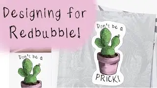 Designing a sticker for REDBUBBLE | Starting a new DRAWING CHALLENGE!!