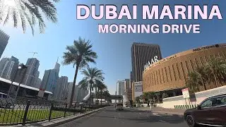 Dubai Marina Morning Drive | Full Al Marsa Street | Cinematic Dashcam