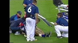Byron Pickett's huge bump on Ben Harrison (Rd 2, 2002)