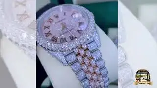Two-toned Iced Out Rolex