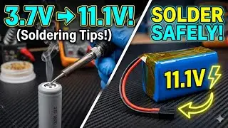 Lithium Ion Battery Pack 3.7 Volt To 11.1 Volt With Soldering Tips #diy #lithiumionbatteries #howto