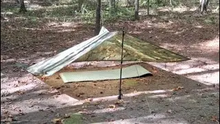 Holden Tarp Pitch, with a U S  Army Poncho - How to Step by Step Setup