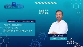 A1 / AS Level Chemistry Past Paper 9701 - MAY JUNE 2022 VARIANT 11