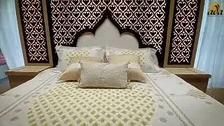 Ada Hand Embroidered Lucknowi Home Decor  #Chikankari Bed Linen, Curtains, Cushion & Table Covers