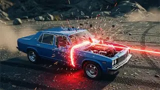 CARS vs LASERS! - BeamNG  #beamngdrive #beamng #4k